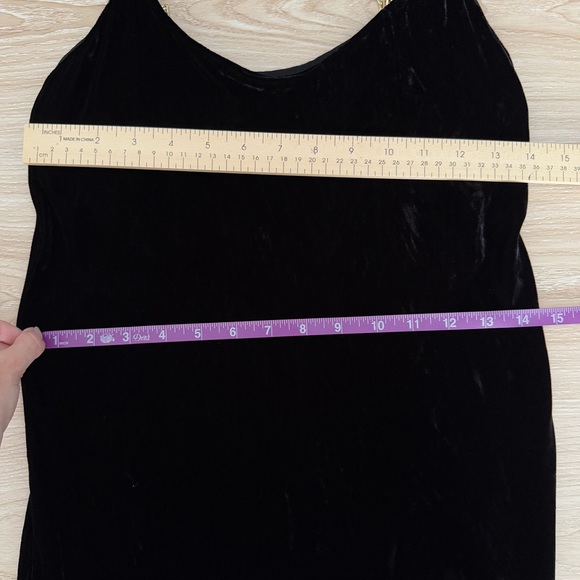 Reformation Medium Ady Velvet Maxi Dress Black Chain Strap Holiday Minimal - Picture 10 of 12